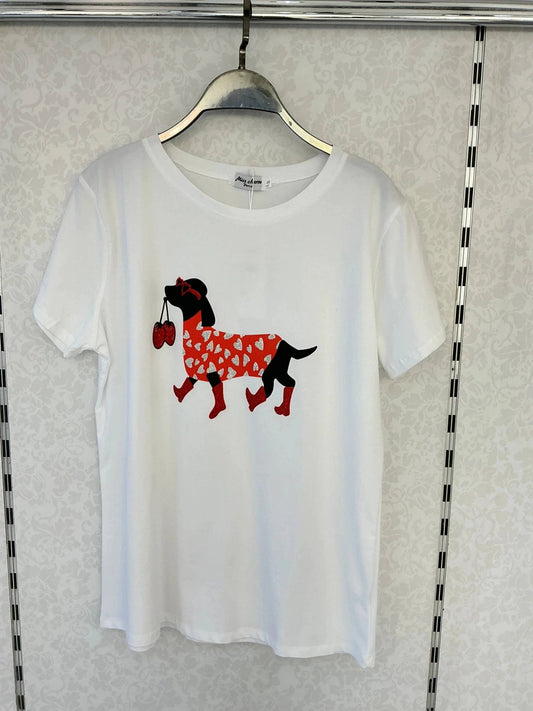 Kirsch-Welpe Grafik-T-Shirt