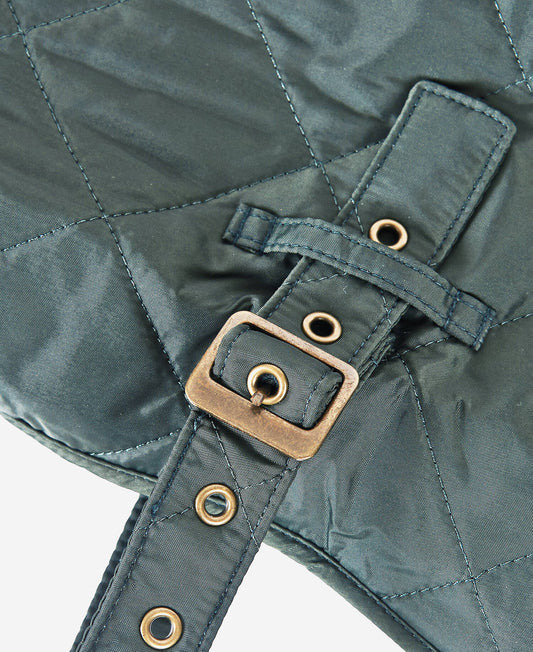 Quilted Hundemantel mit Steppmuster – Farbe Olive
