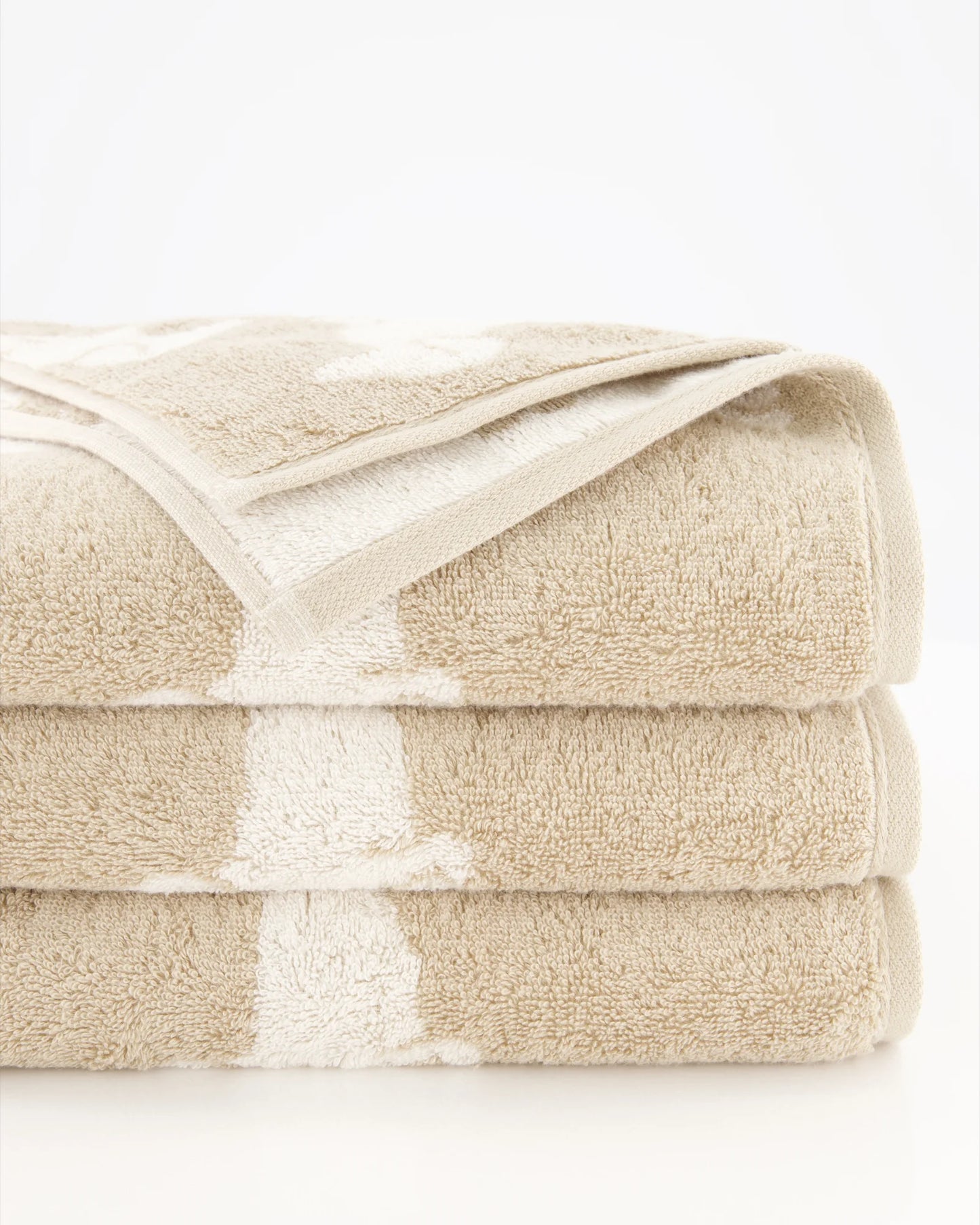 Handtuch mit Dackel Motiv Natur/Beige