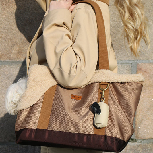 Aspen Hundetasche mit Teddy-Futter – Farbe Gold