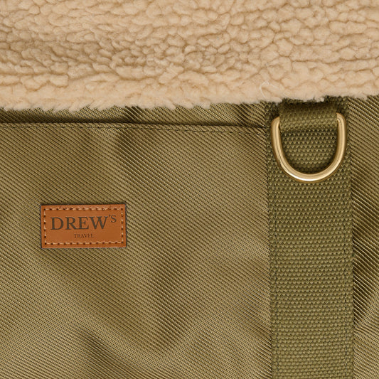 Aspen Hundetasche mit Teddy-Futter – Farbe Olive