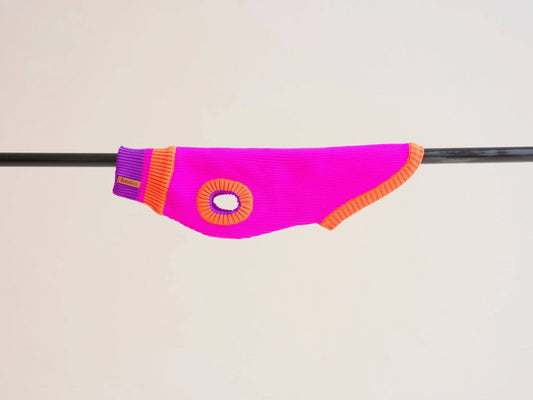 Glow Jumper 2.0 Neon Hundepullover – Electric Sunset (Lila/Orange)