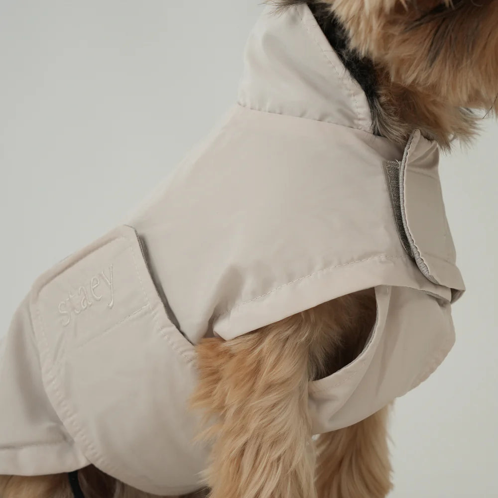 Vega Hunde-Regenmantel – Farbe Taupe