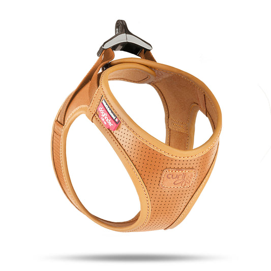 Apple Leather Clasp Vest Hundegeschirr – Farbe Braun