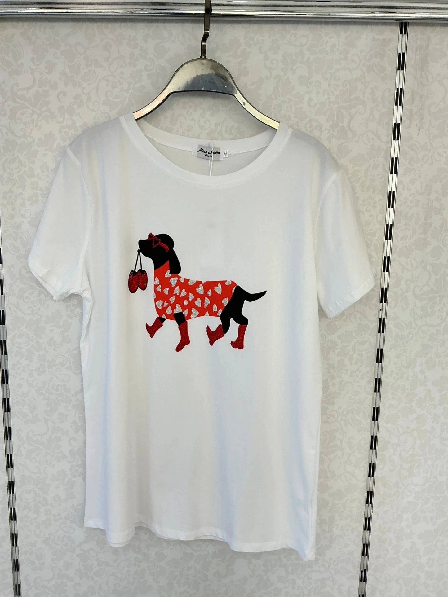 Kirsch-Welpe Grafik-T-Shirt