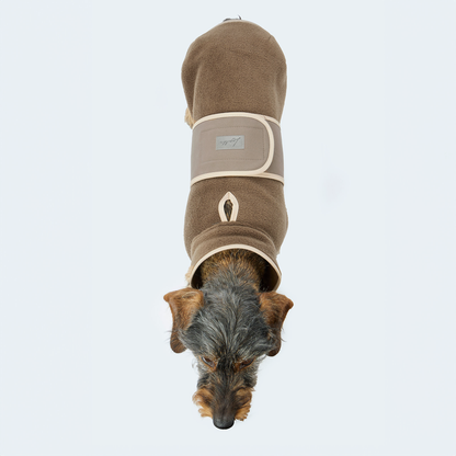 Hundemantel Fleece braun