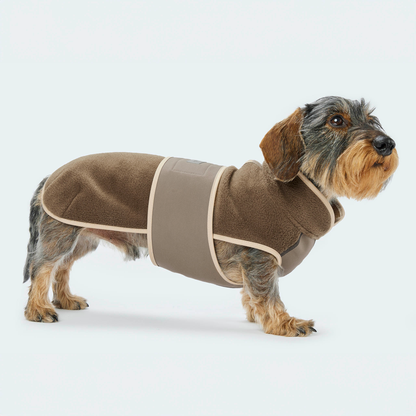 Hundemantel Fleece braun