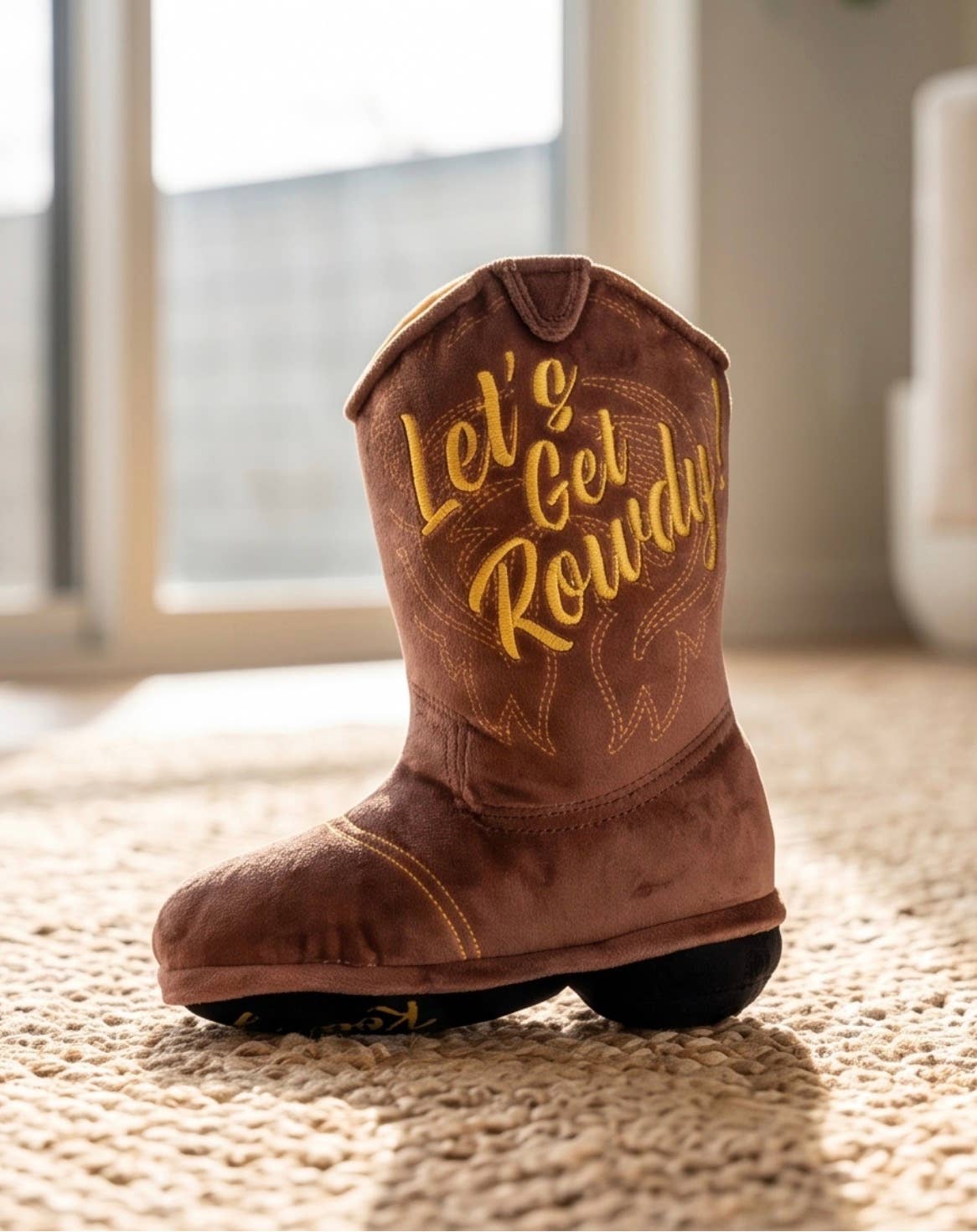 Brauner Cowboy-Stiefel Hundespielzeug