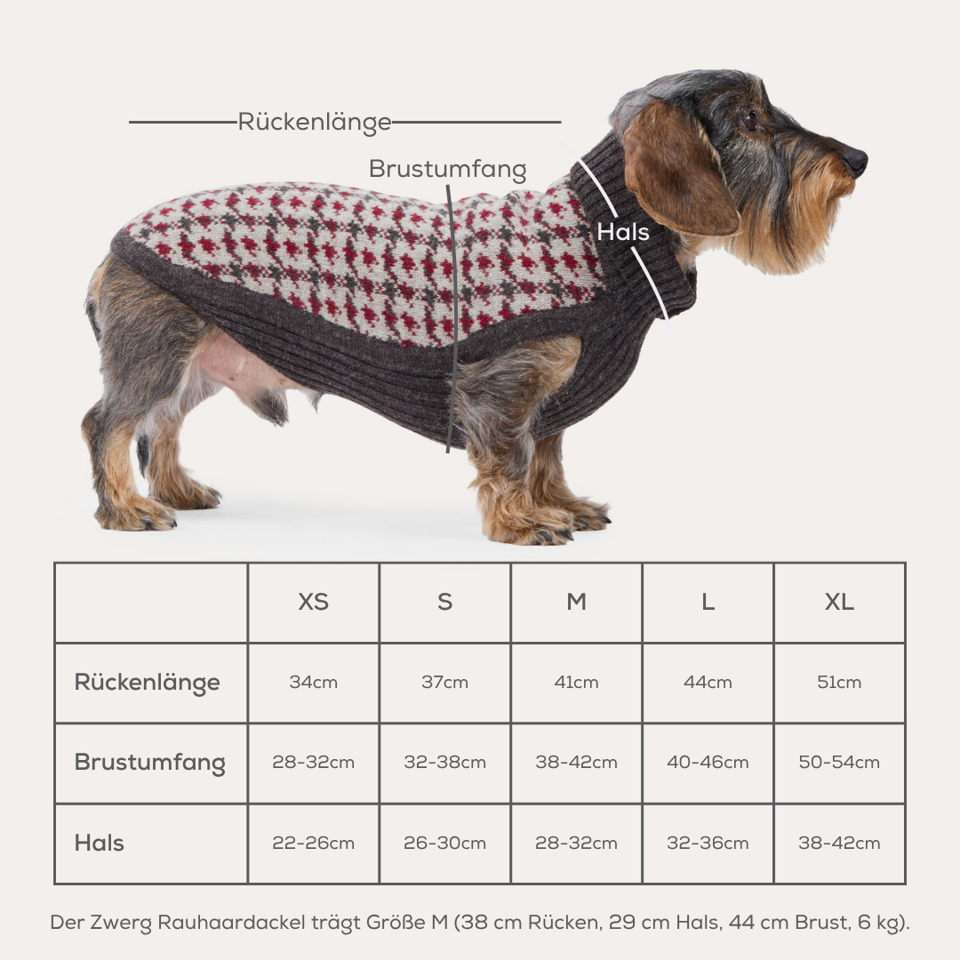 Hundestrickpullover Karo