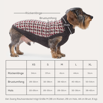 Hundestrickpullover Karo