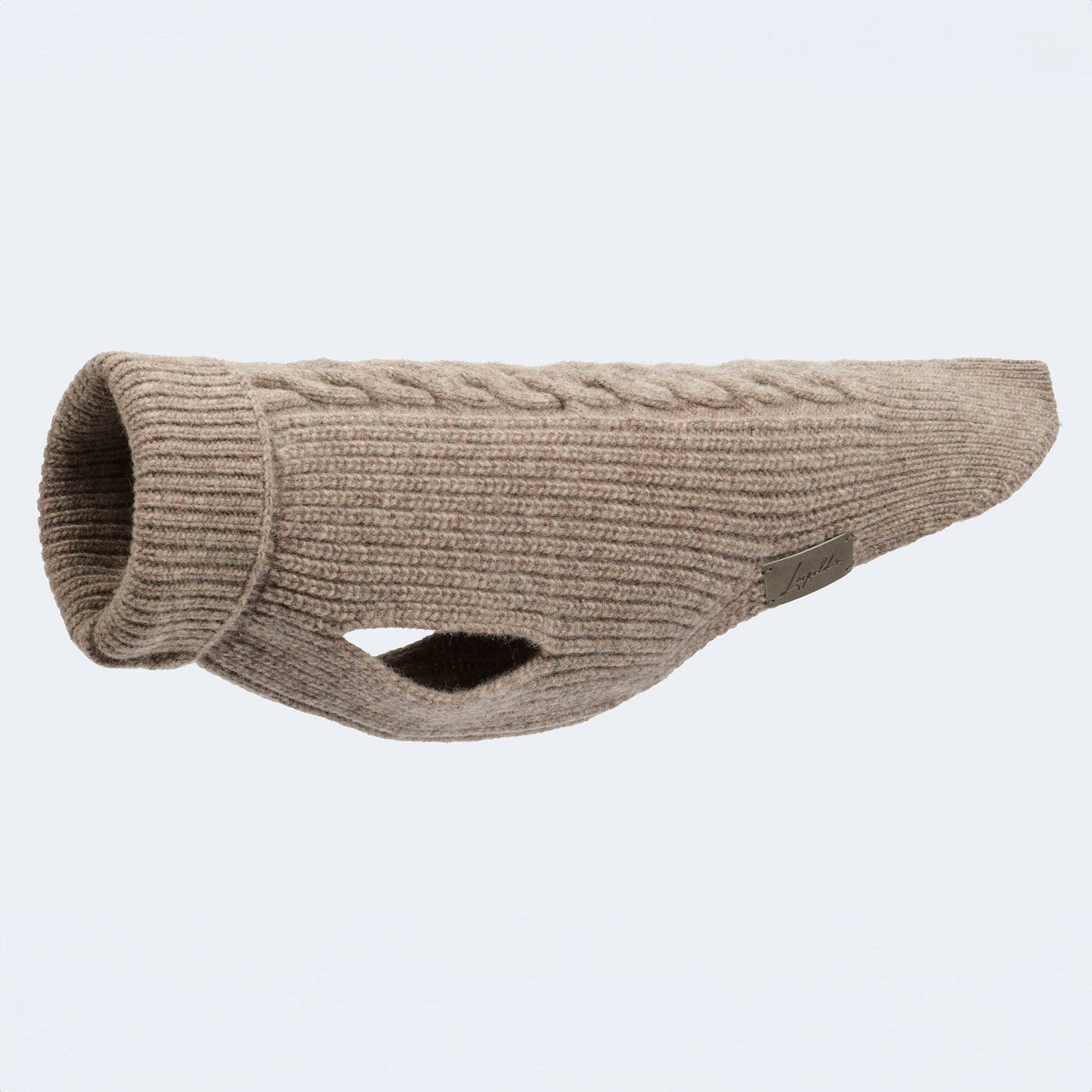 Hundestrickpullover taupe