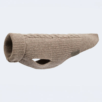 Hundestrickpullover taupe