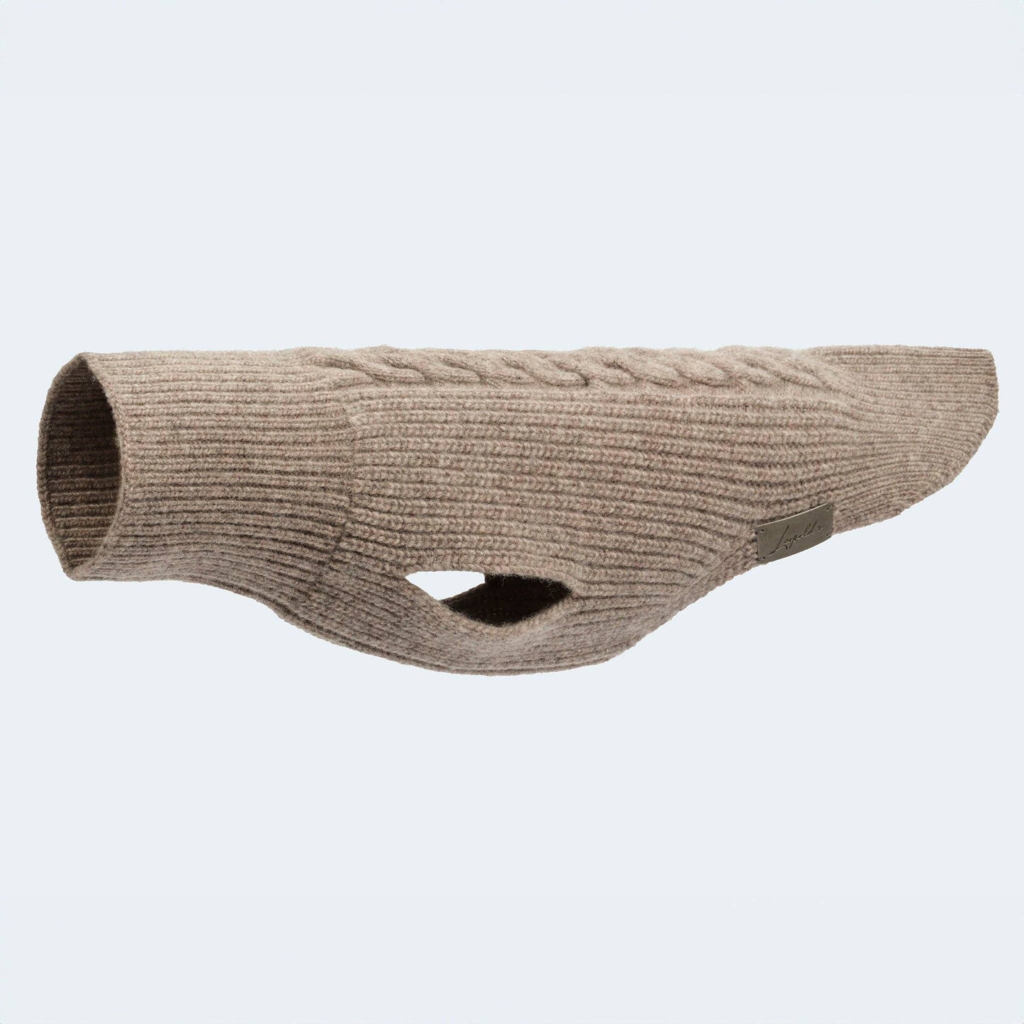 Hundestrickpullover taupe