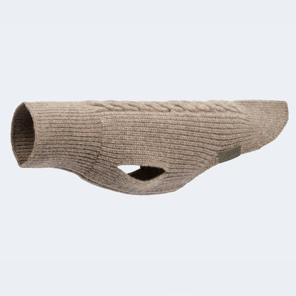 Hundestrickpullover taupe
