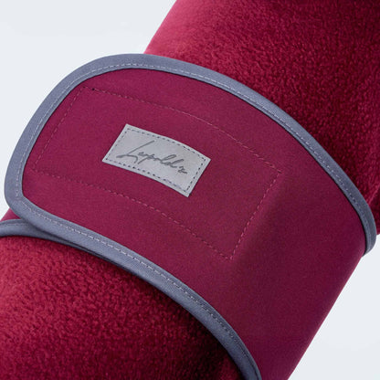 Hundemantel Dackel Fleece bordeaux
