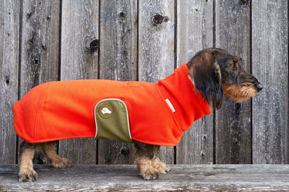 Fleece Dackelpullover Henry in Pumpkin Orange