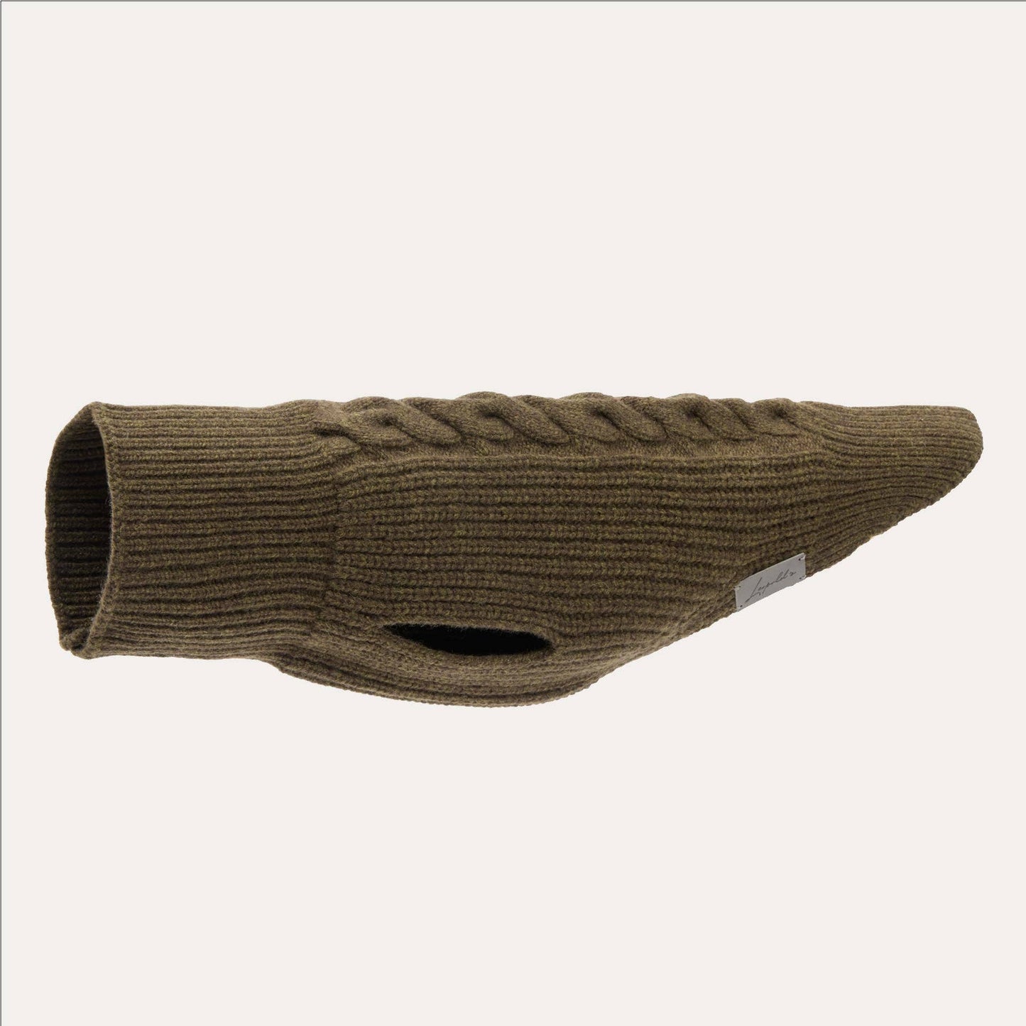Hundestrickpullover oliv