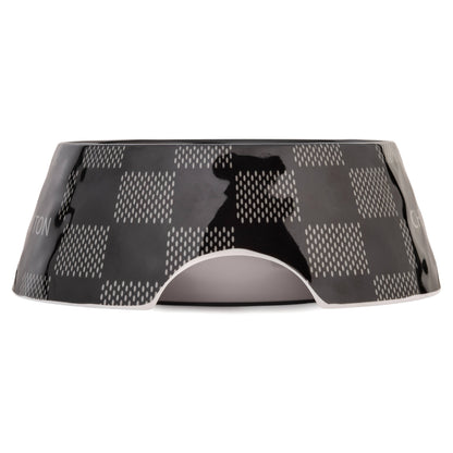 Schwarze Checker Chewy Vuiton Schüssel