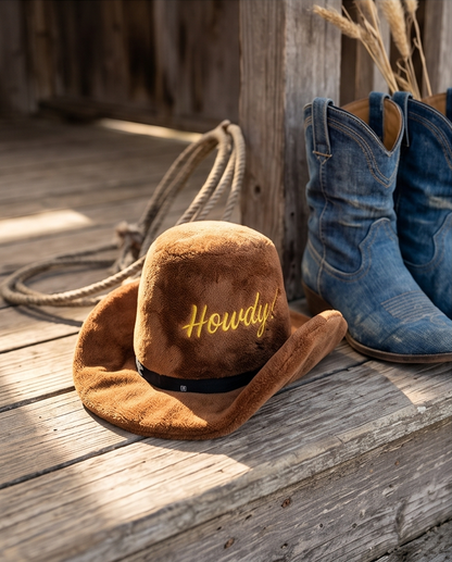 Brauner Cowboy-Hut für Hunde