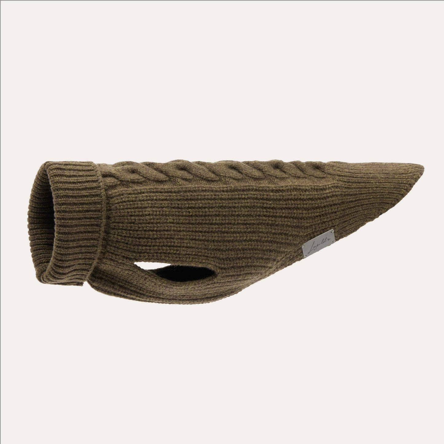 Hundestrickpullover oliv
