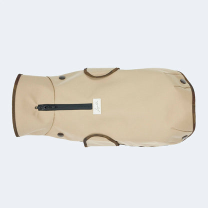 Hunderegenmantel Parka beige