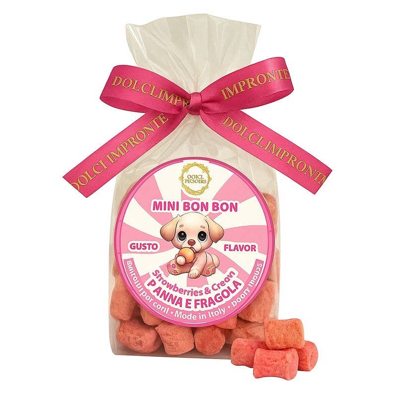 Süße Pfoten | Mini Bonbon Geschmack Sahne und Erdbeere