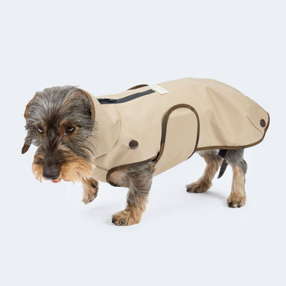 Hunderegenmantel Parka beige