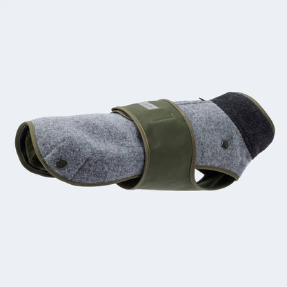 Lodenmantel mit ausknöpfbarem Fleece für Dackel und kleine Hunde