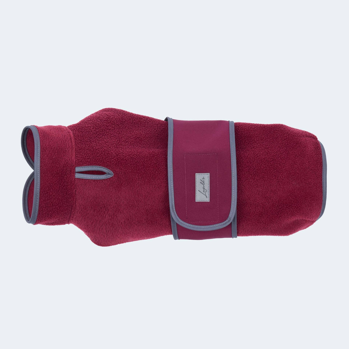 Hundemantel Dackel Fleece bordeaux