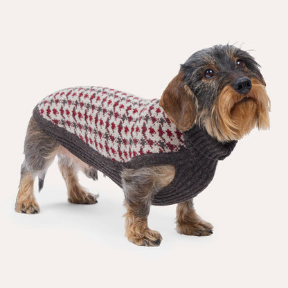 Hundestrickpullover Karo