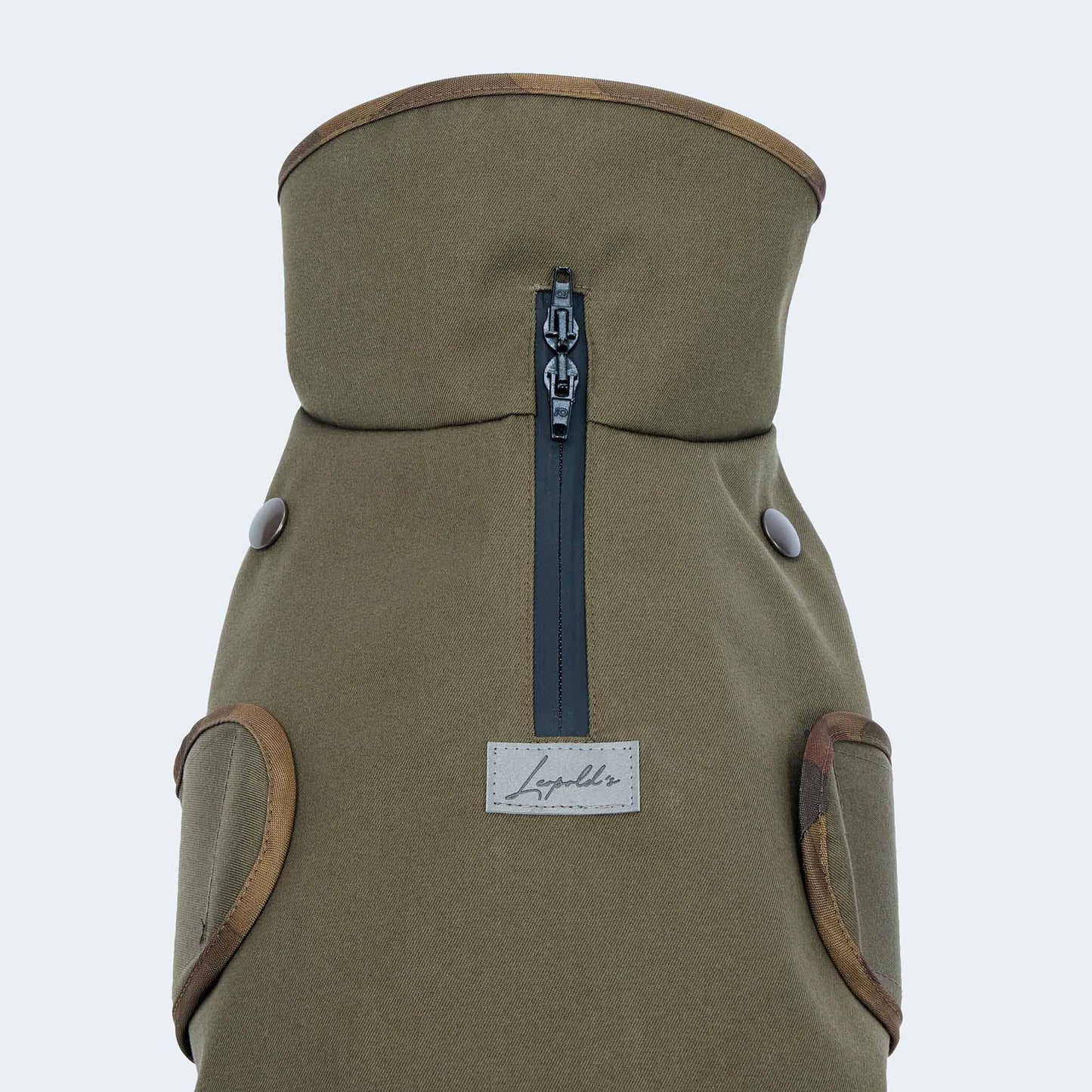 Hunderegenmantel Parka oliv