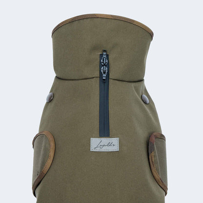 Hunderegenmantel Parka oliv