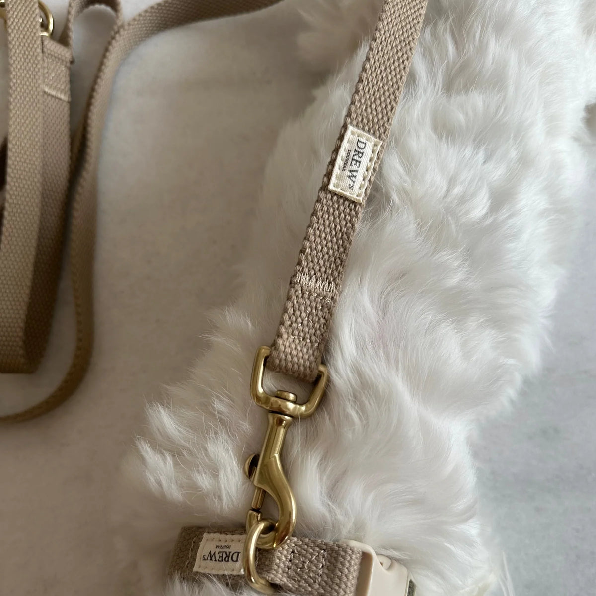 Adjustable Hundeleine – Farbe Beige