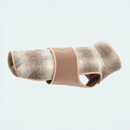 Hundemantel Loden Softshell Karo braun