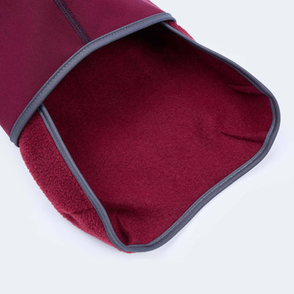 Hundemantel Dackel Fleece bordeaux