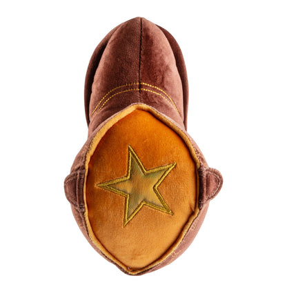 Brauner Cowboy-Stiefel Hundespielzeug