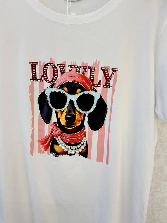 T-Shirt mit Motiv „Lovely“ Doggy