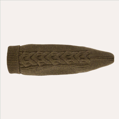 Hundestrickpullover oliv