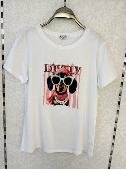 T-Shirt mit Motiv „Lovely“ Doggy