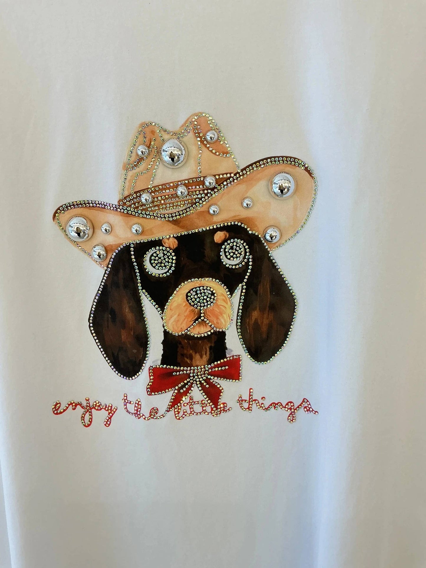 Oversize-T-Shirt „enjoy the little things“ Hündchen