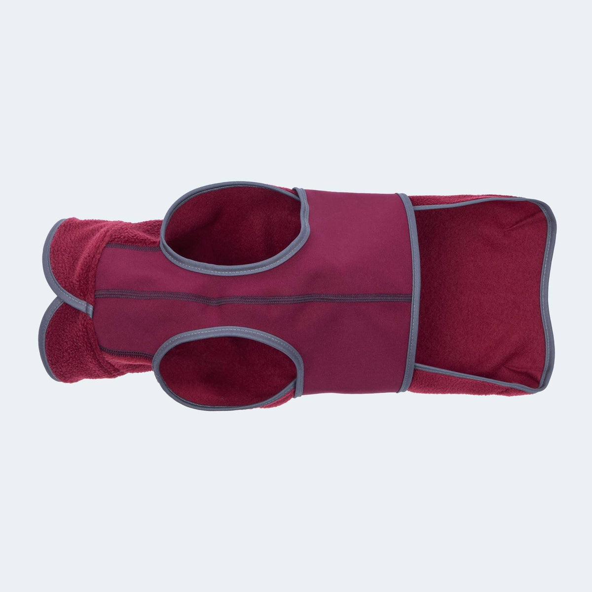 Hundemantel Dackel Fleece bordeaux
