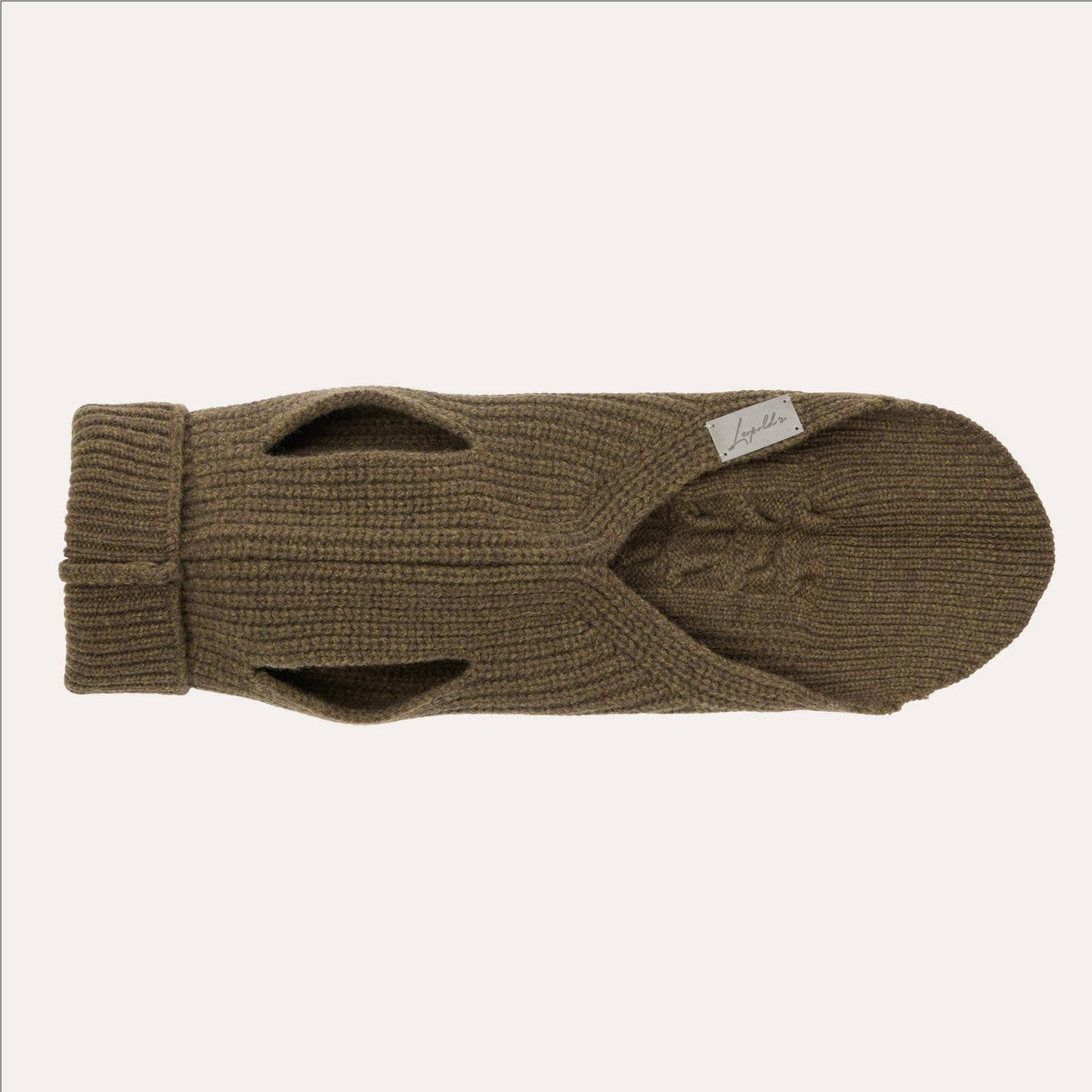 Hundestrickpullover oliv