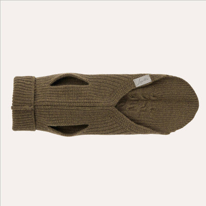 Hundestrickpullover oliv