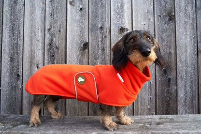 Fleece Dackelpullover Henry in Pumpkin Orange