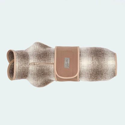 Hundemantel Loden Softshell Karo braun