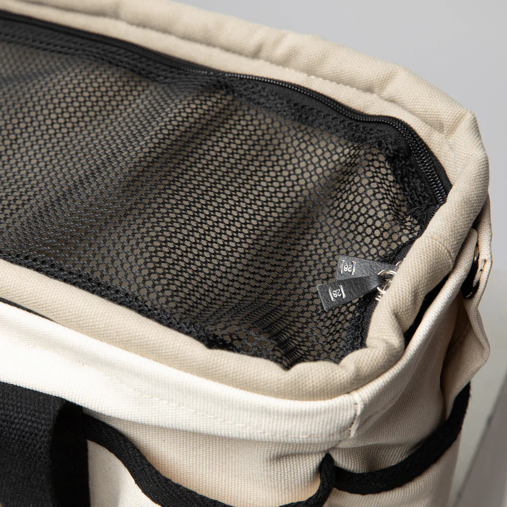 Diane Hundetragetasche mit Baumwolleinsatz + Netz - Beige