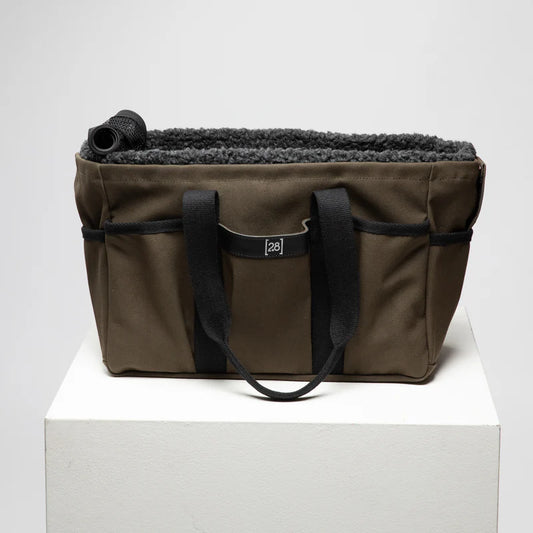 Diane Hundetragetasche mit Wolleinsatz + Netz - Khaki