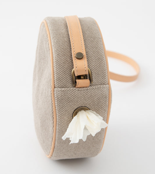 Mini Margaret – Runde Handtasche aus Canvas