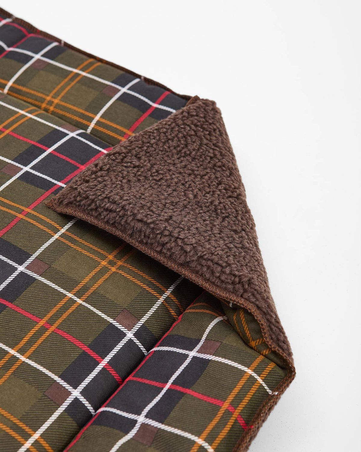 Cage Gepolsterte Hundematte mit Tartan & Fleece