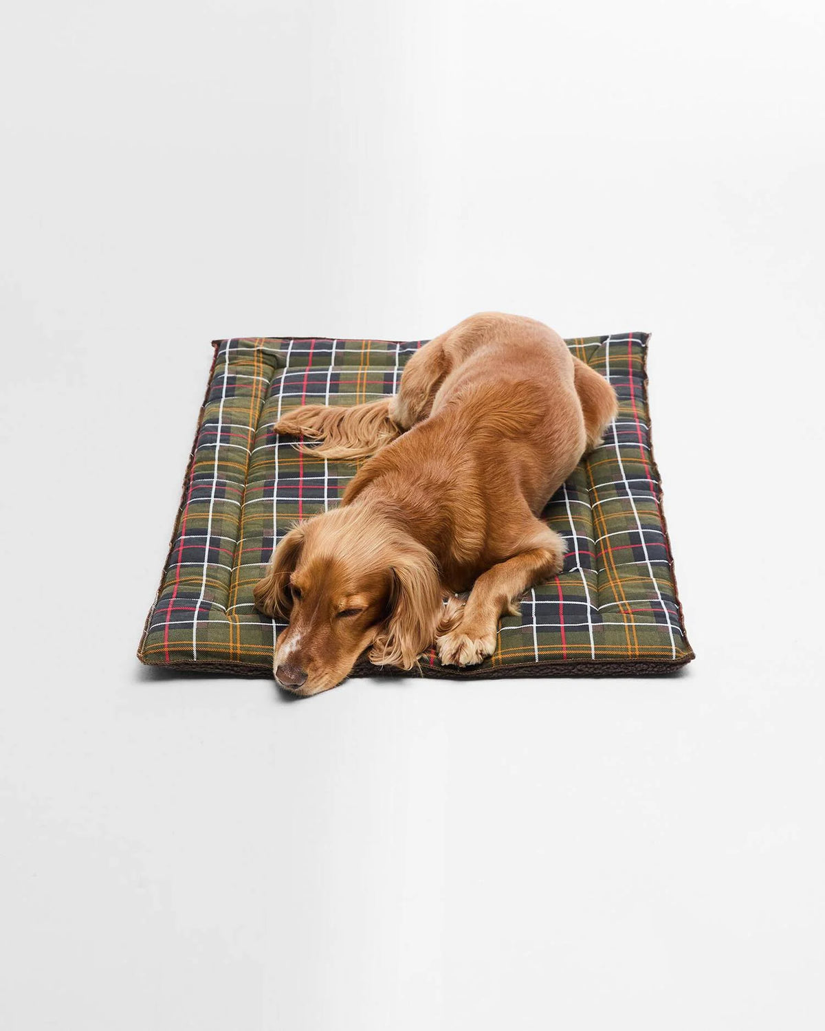 Cage Gepolsterte Hundematte mit Tartan & Fleece